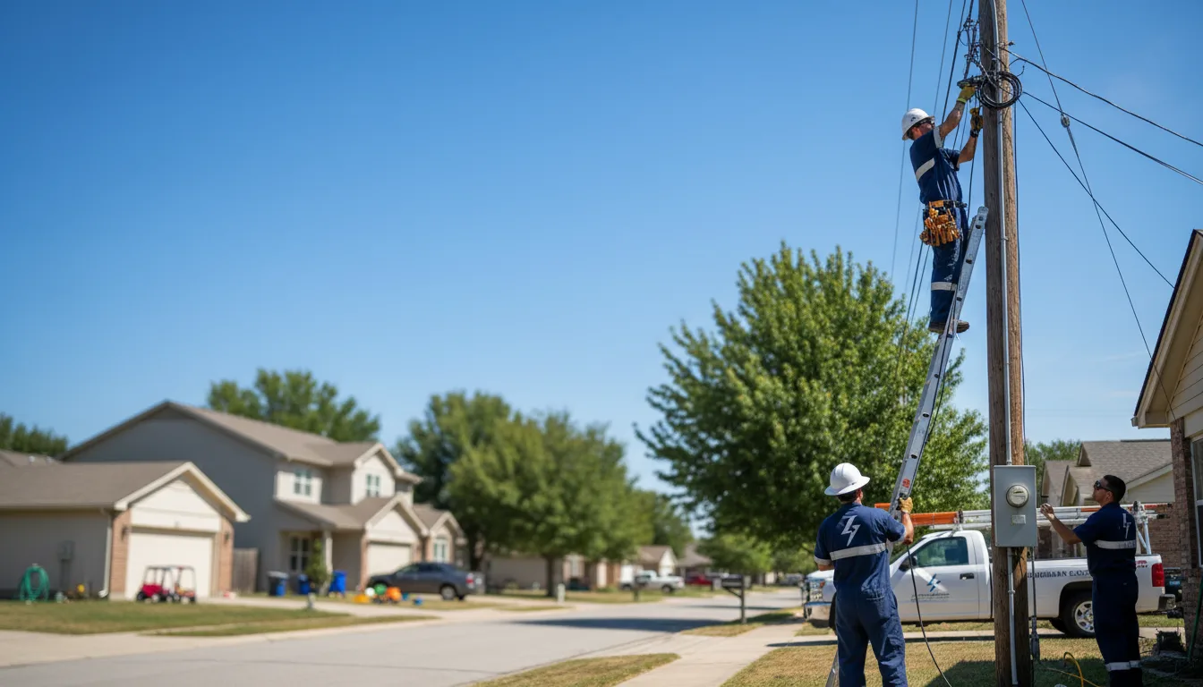 Residential electrician providing installation services in Columbus, TX